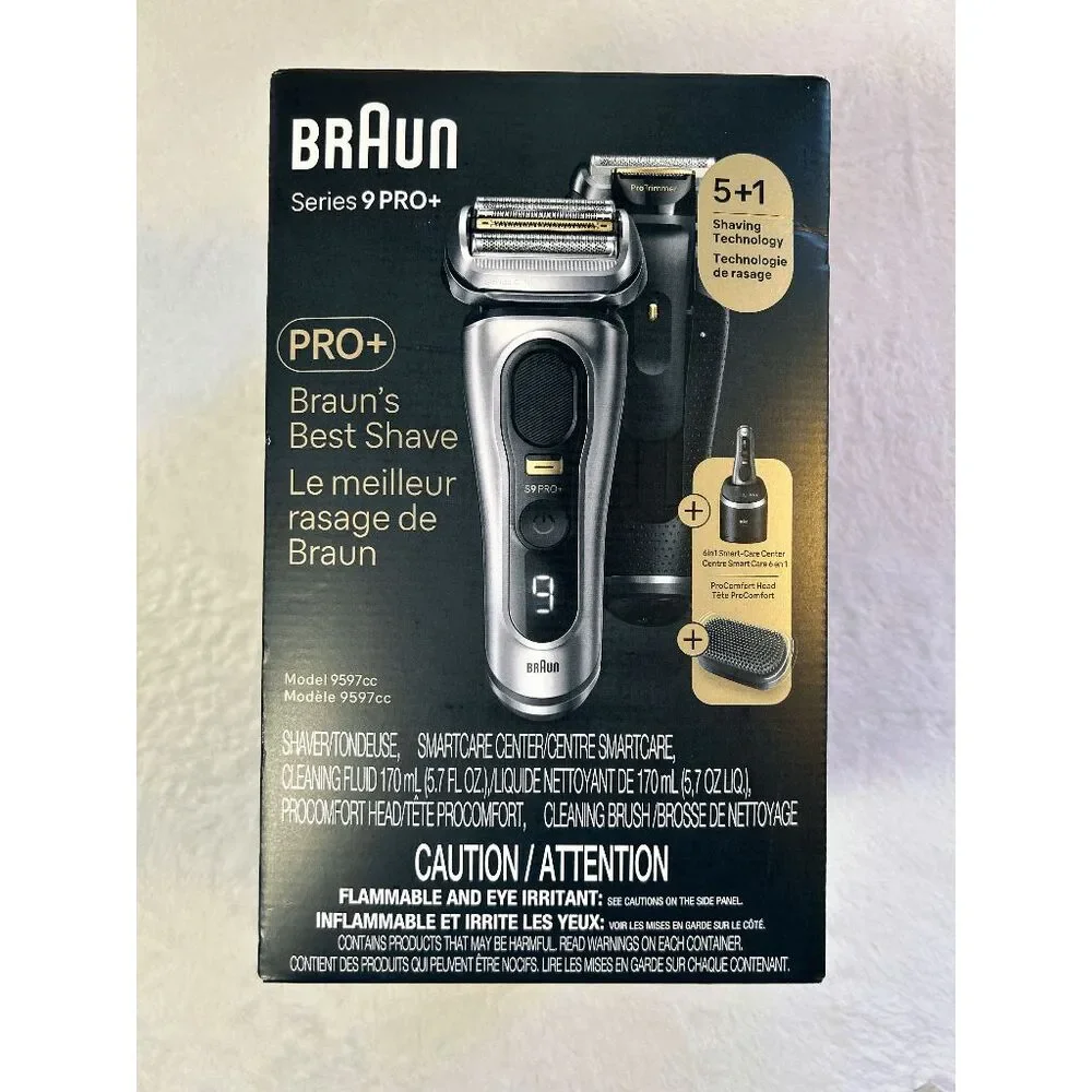 Braun Series 9 PRO+ Electric Shaver w/ Cleaning Base and Charger 6 in 1 Razor
